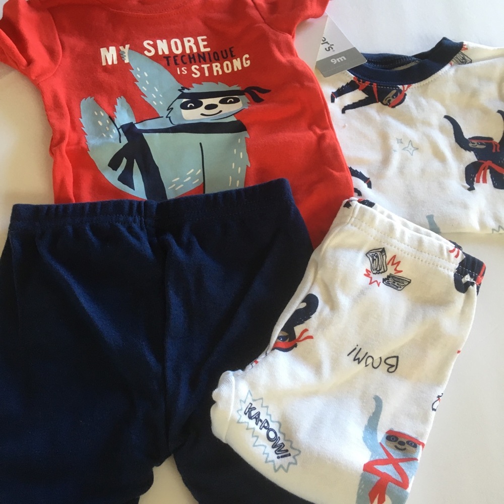 Carters 4 piece pajamas set 9 months